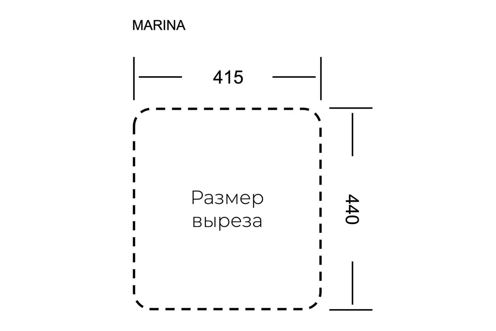 кухонная мойка TopZero Marina Graphite (430x460-55)