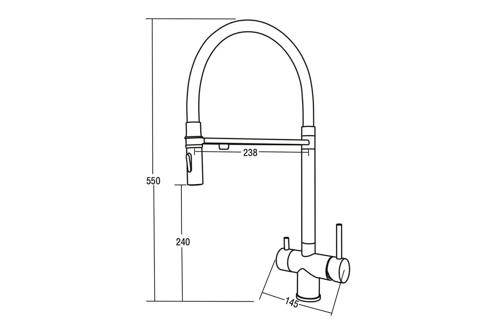 Кухонный смеситель ARONA  ARM 309 SATIN