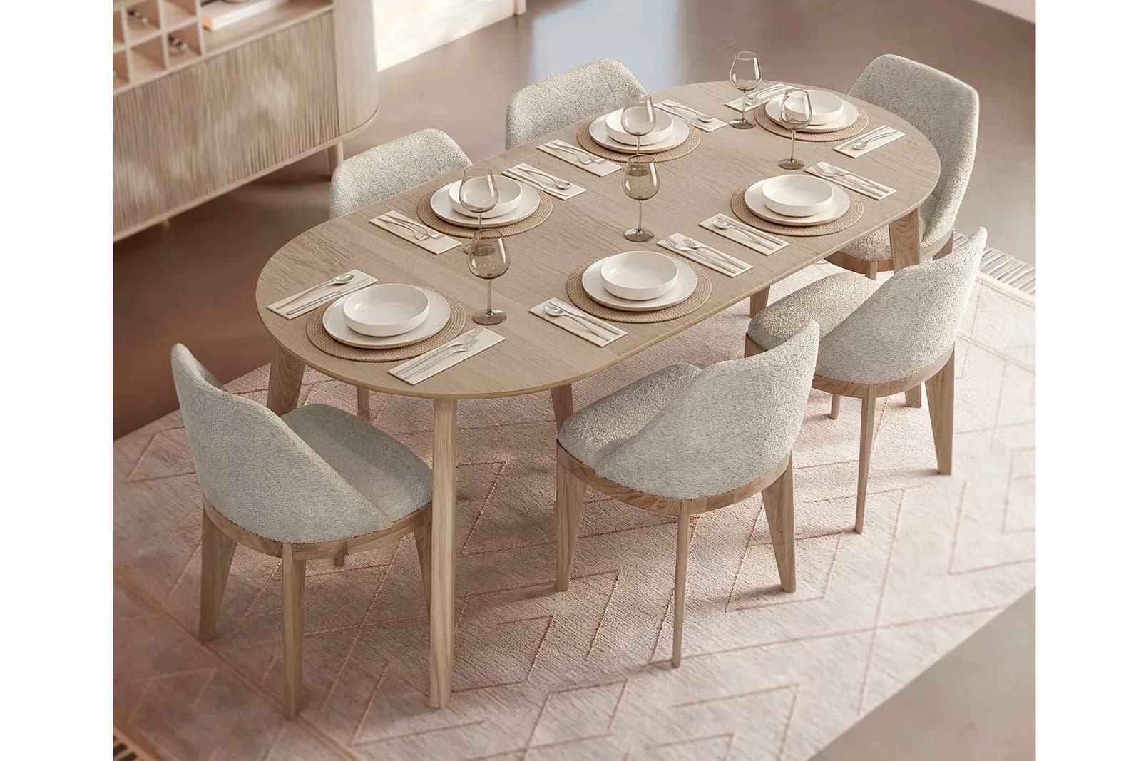 LEVOX IVORY WOOD стол раскладной 90/170 см (дуб беленый)