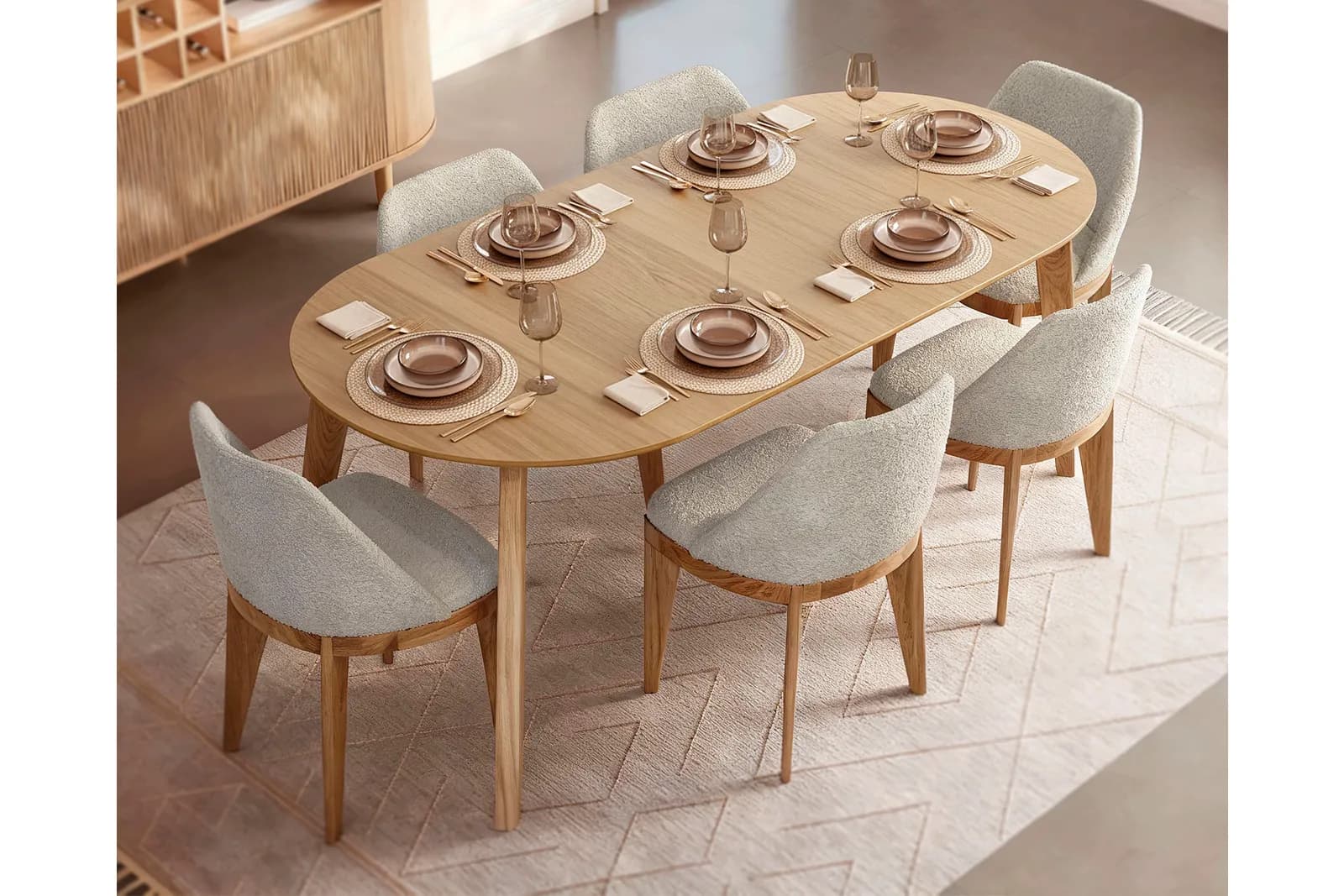LEVOX IVORY WOOD стол раскладной 90/170 см (дуб натуральный)