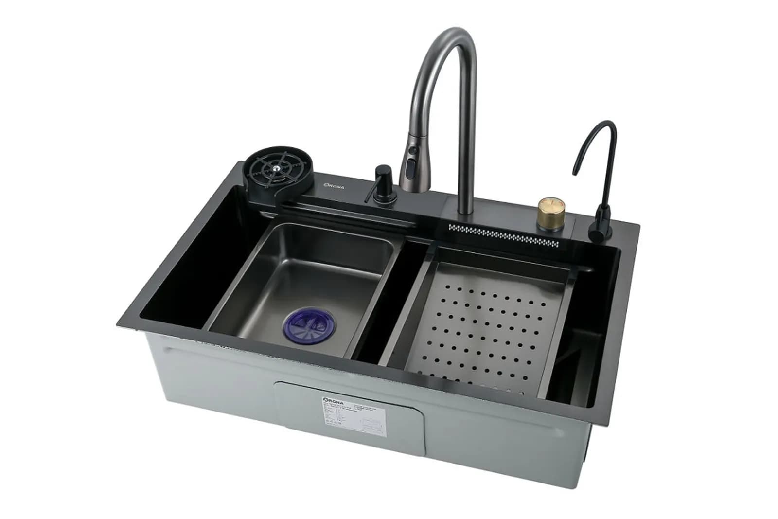 ARONA Кухонная мойка ARS 750.460 SET 3 BLACK