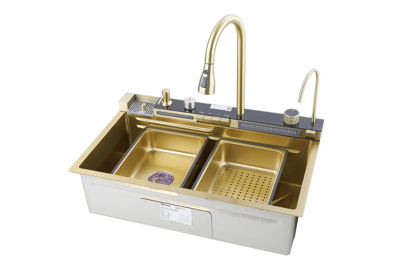 ARONA Кухонная мойка ARS 750.460 SET 9 GOLD DECOR
